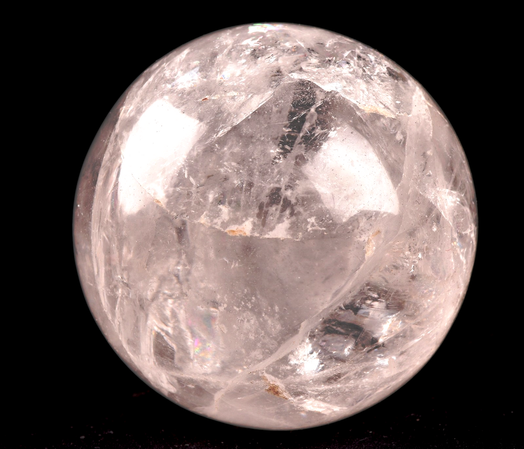 Satyaloka quartz   rainbow  scrying sphere   synergy 12 shaman tool   #7953