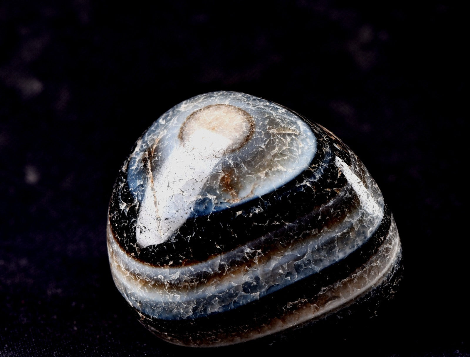 old mystic Sulemani soloman stone  for luck wealth protection shaman  #7703