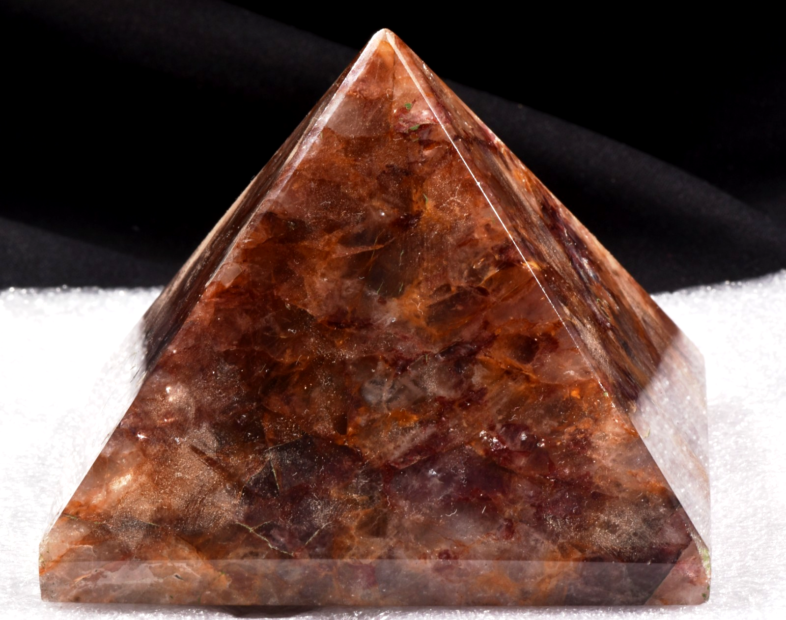 Himalayan golden healer quartz pyramid  infusion of divine fire #1015