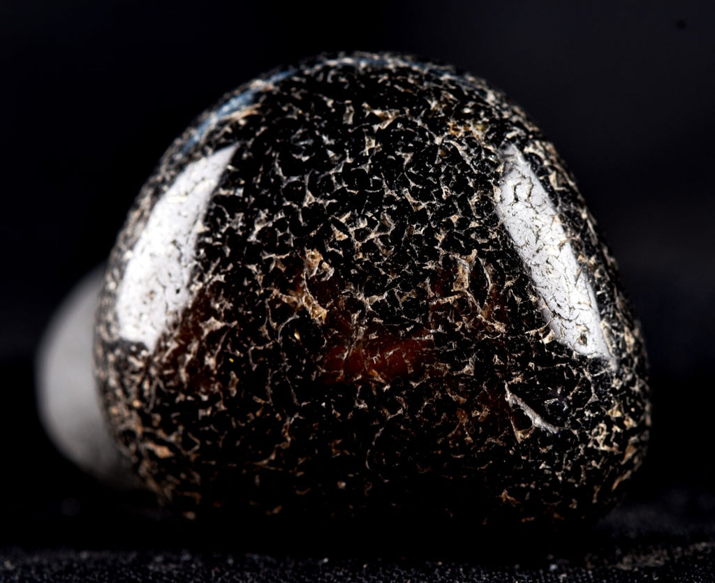 Mystic old black sulemani  bhaisajyaguru/shaman stone with  reach patina#7359