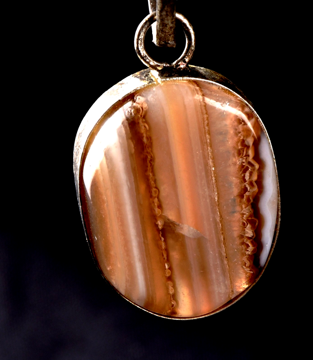 Sulemani ''evil eye'' mystic stone pendant  luck wealth protection shaman  #8270