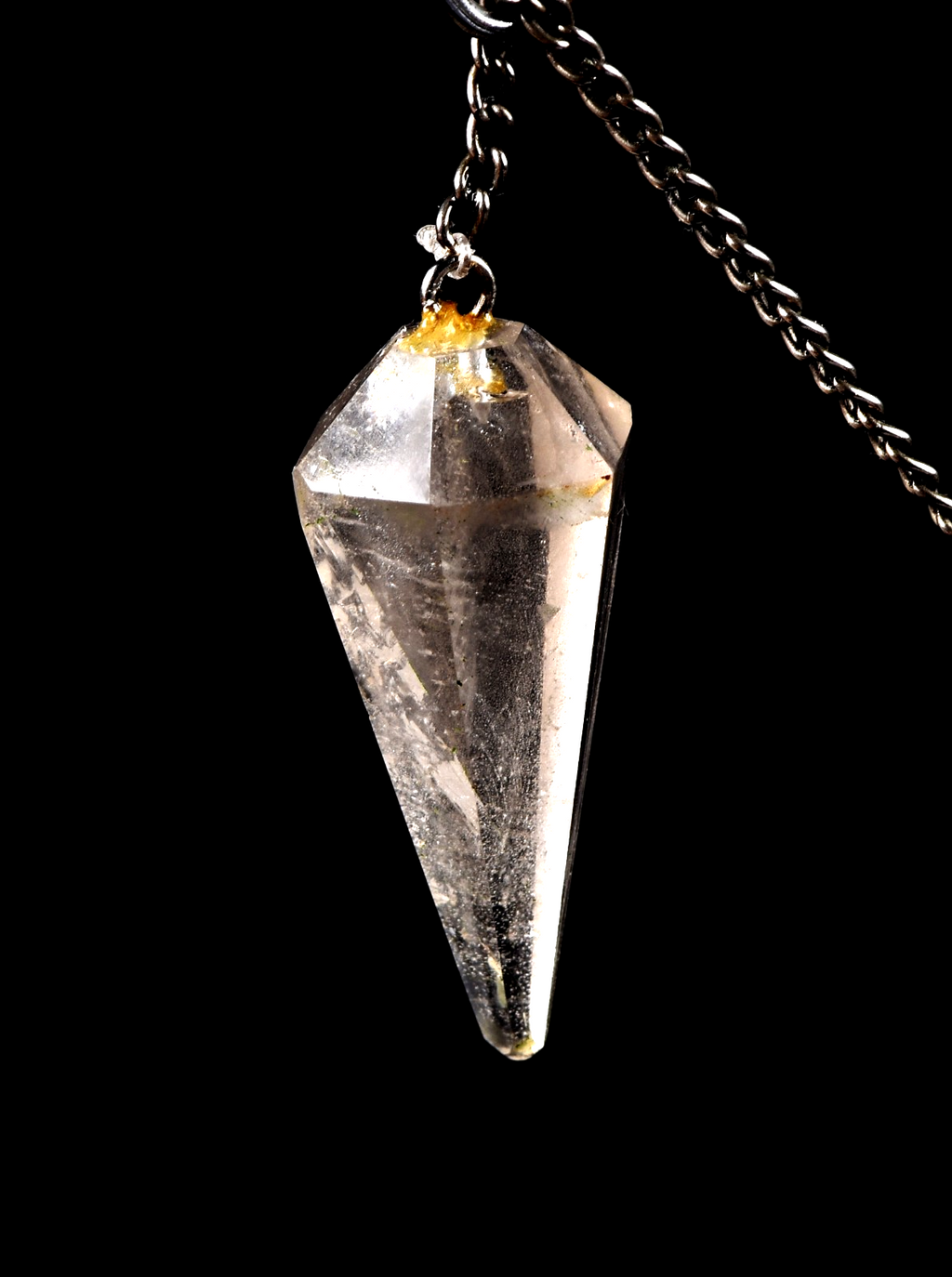 Satyaloka satyamani  region quartz   pendulum  synergy 12 crystal #7825