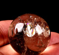 satyaloka  golden   quartz  scrying  sphere meditation rainbow fairies  # 7689