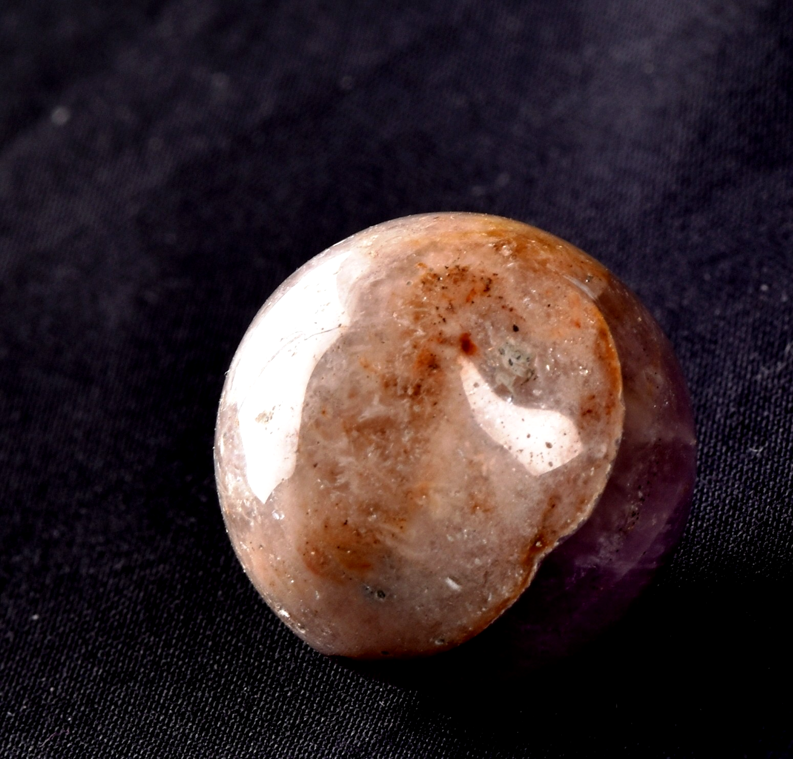 Super 7 melody stone ''evil eye'' chevron  rare  sphere for your altar  #8279