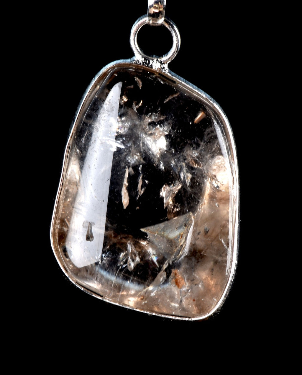 Golden brown  mystic manifestation quartz pendant shaman cleans aura, ,#7758