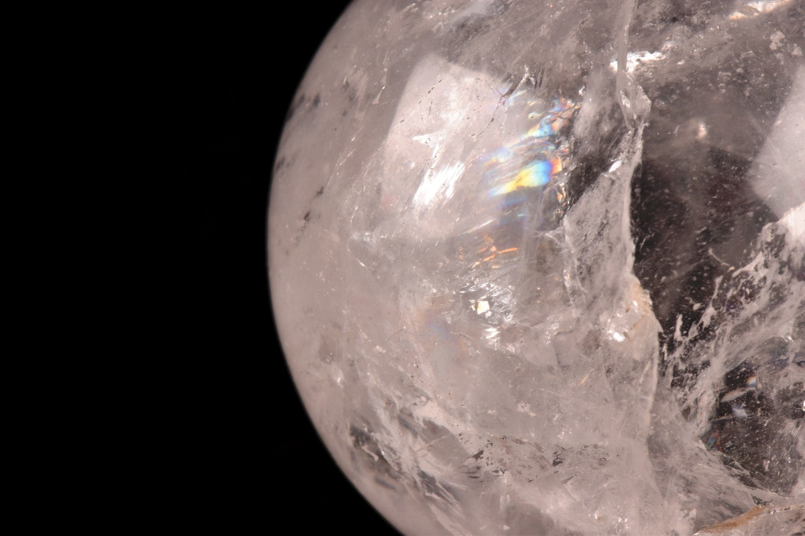 Satyaloka quartz   rainbow  scrying sphere   synergy 12 shaman tool   #7953
