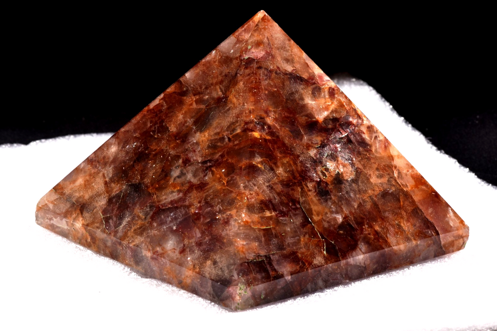 Himalayan golden healer quartz pyramid  infusion of divine fire #1015