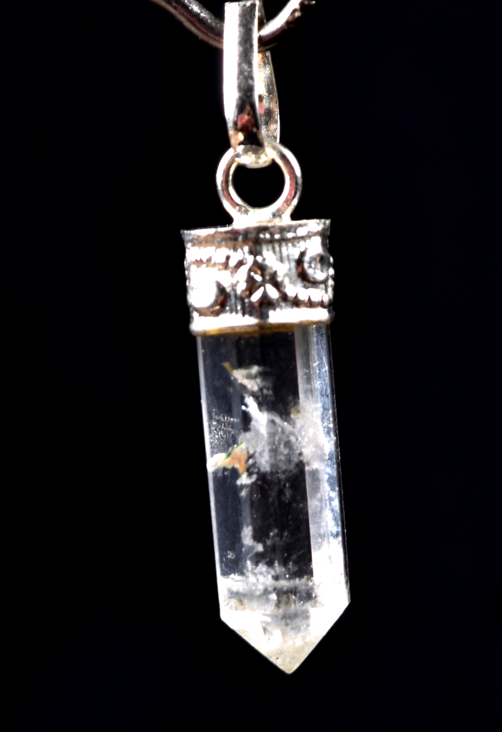 Satyaloka satyamani region  copper/ steel  pendant  synergy 12 crystal #8225