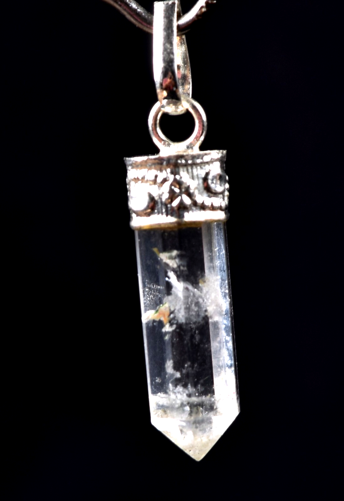 Satyaloka satyamani region  copper/ steel  pendant  synergy 12 crystal #8225