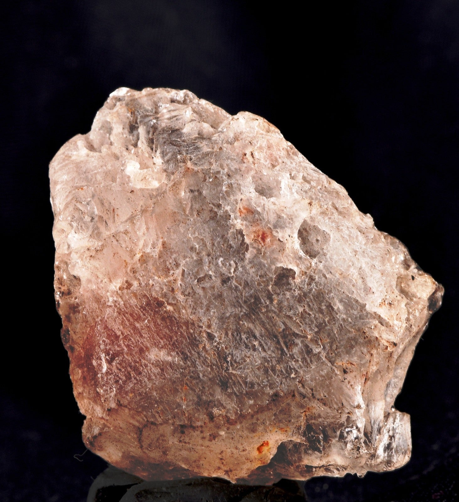 white Nirvana quartz with rare amethyst hue  Himalayan glacier  ice quartz 8242