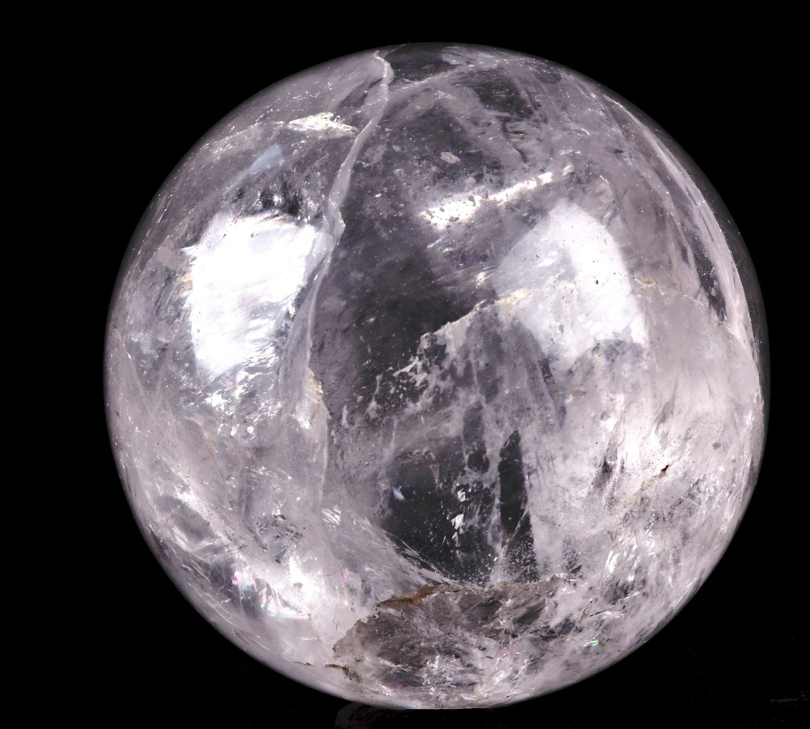 Satyaloka quartz   rainbow  scrying sphere   synergy 12 shaman tool   #7953