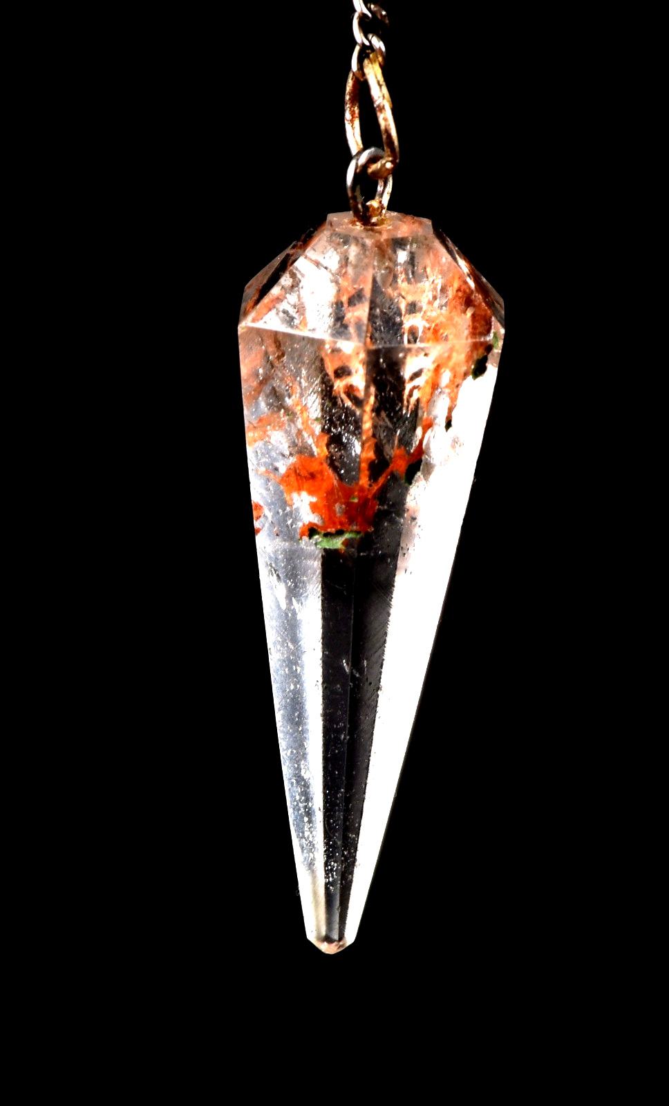 Satyaloka satyamani region  quartz   pendulum  synergy 12 crystal #7830