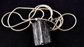 black tourmaline schroll  deflact negativity pendant with 22''chain # 7262