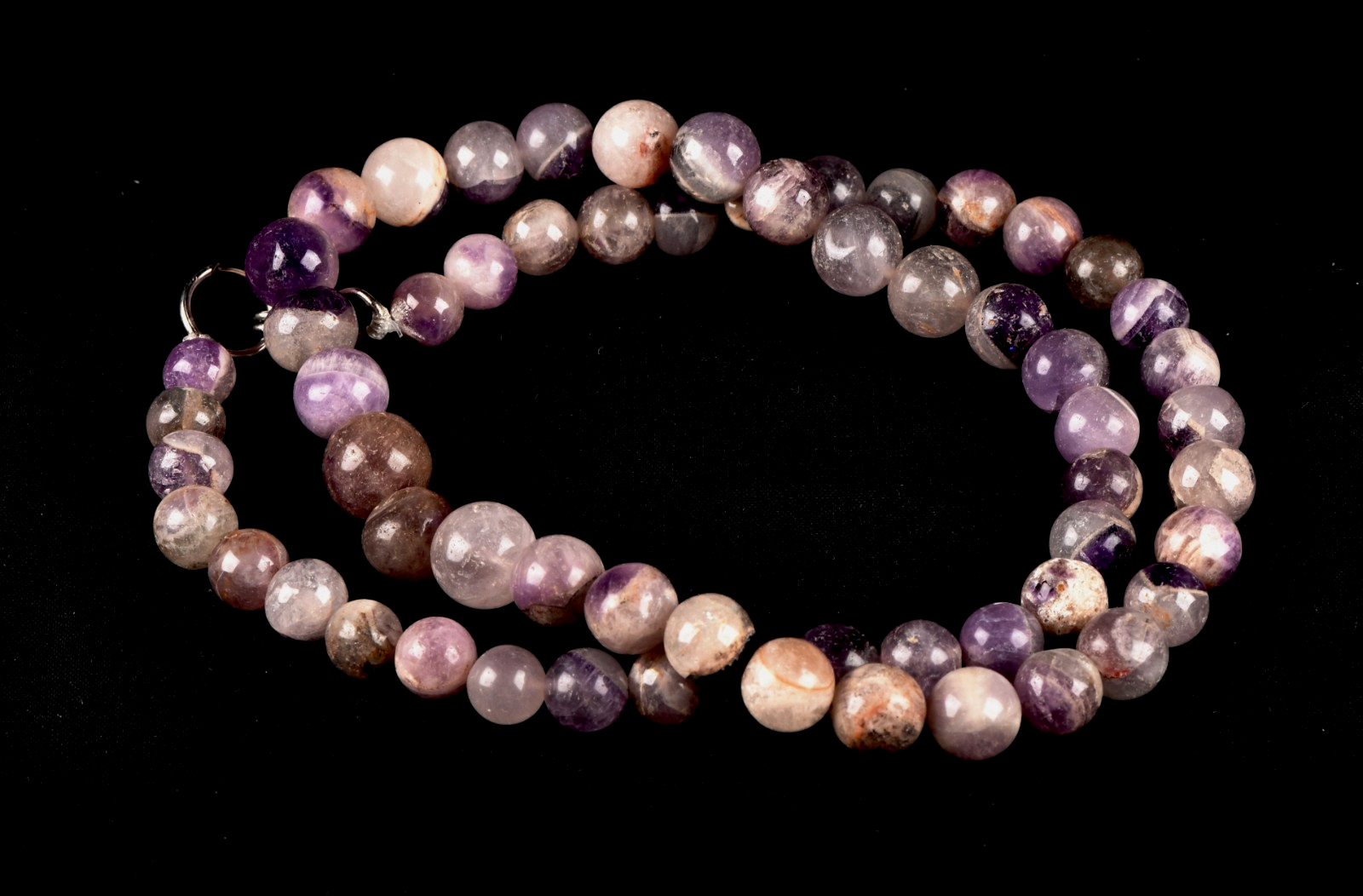 Amethyst  necklace supporting a healthy sleep cycle reflects negativity  # 7963