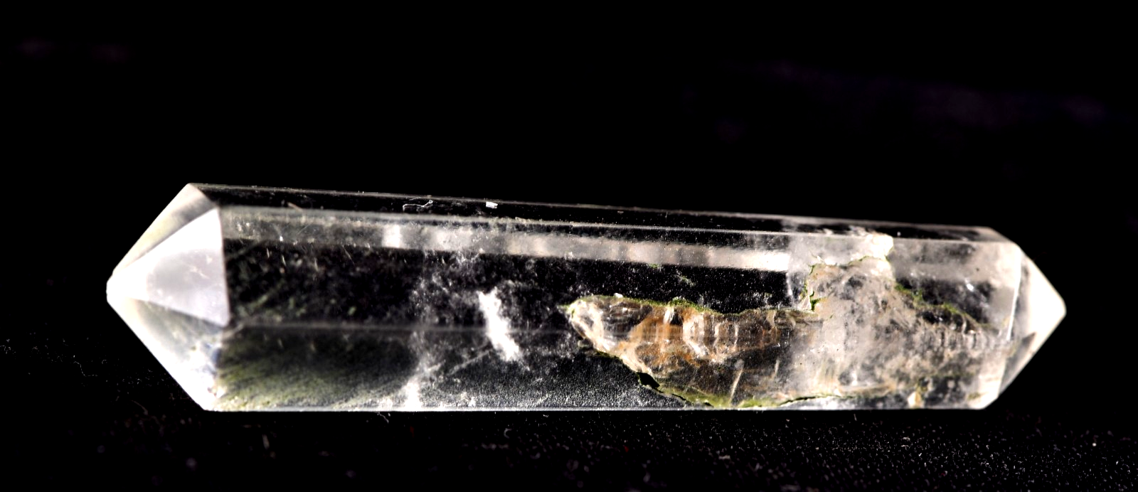 Satyaloka satyamani  region quartz d.t  pocket wand  synergy 12 crystal #8122