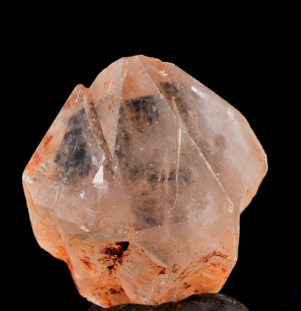 pink satyaloka region   quartz with rare amethyst hue sat-chit ananda #7976