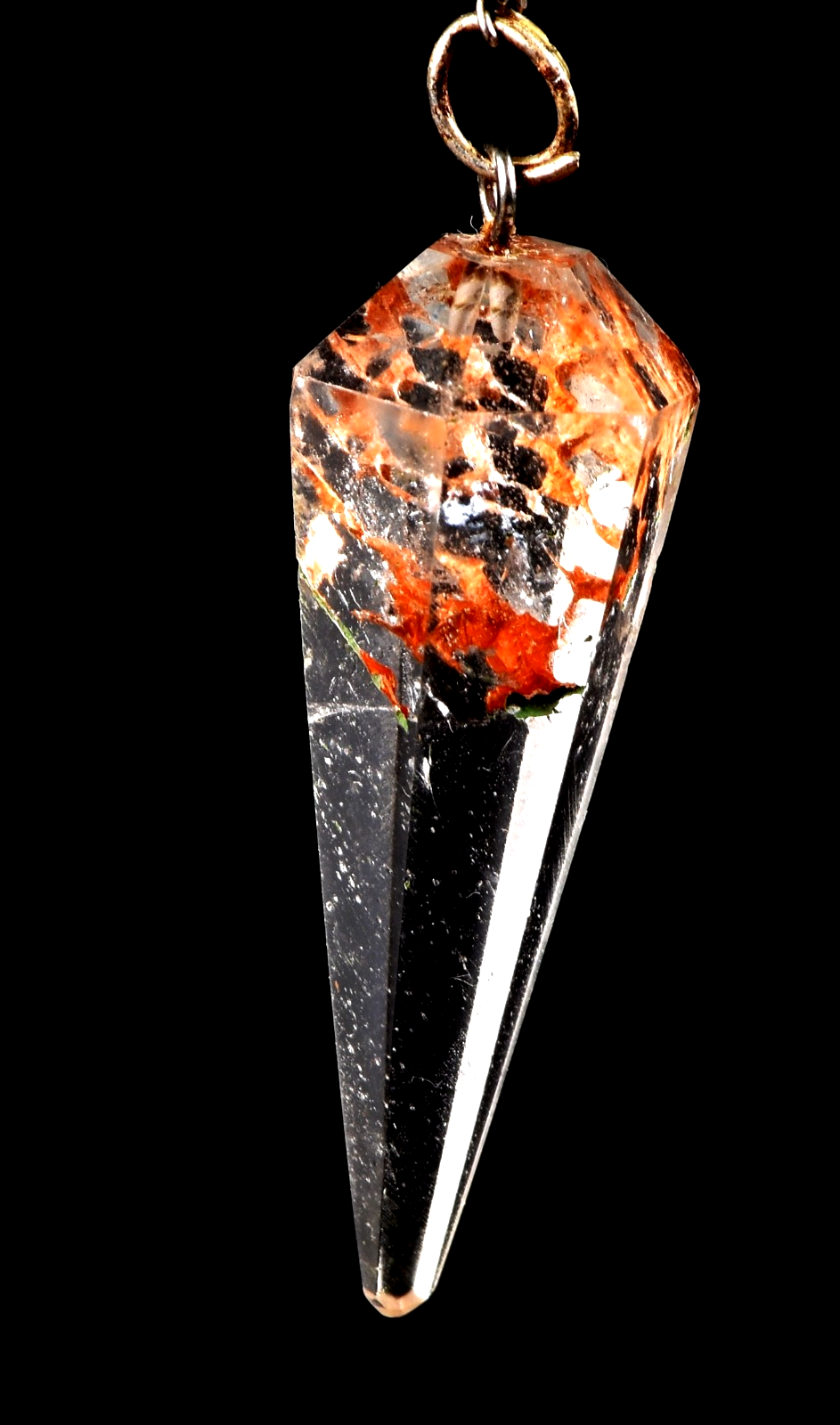 Satyaloka satyamani region  quartz   pendulum  synergy 12 crystal #7830