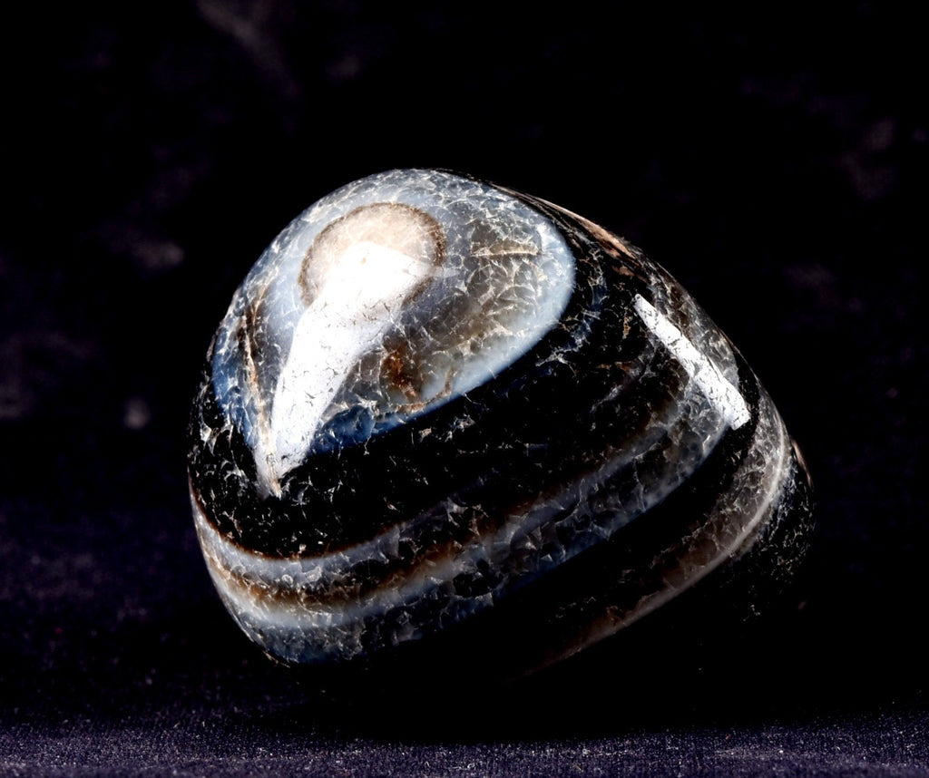 old mystic Sulemani soloman stone  for luck wealth protection shaman  #7703