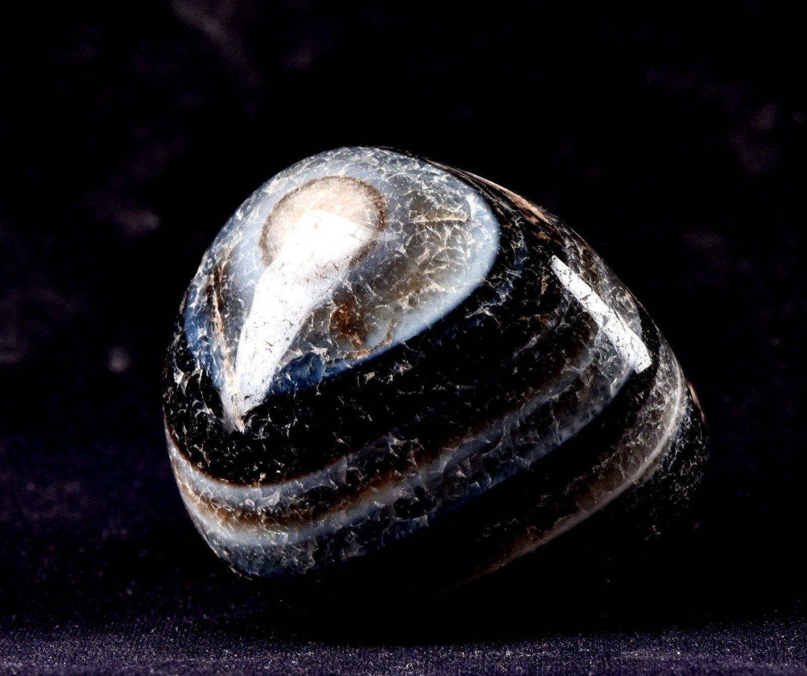 old mystic Sulemani soloman stone  for luck wealth protection shaman  #7703