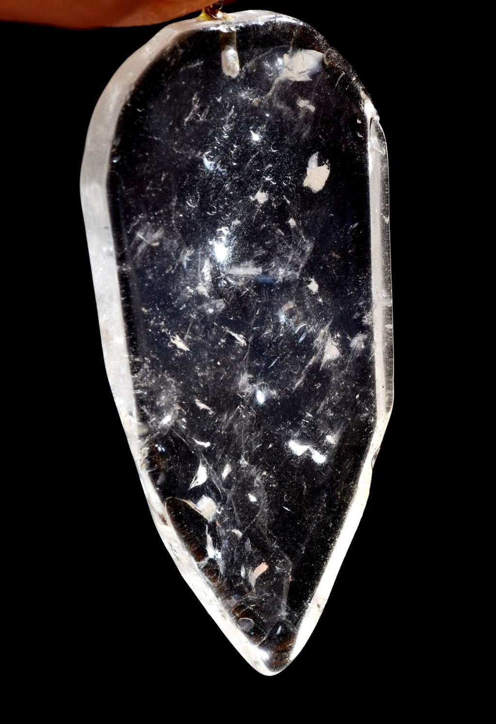 Satyaloka   quartz flat rainbow    pendant  synergy 12 crystal #1020
