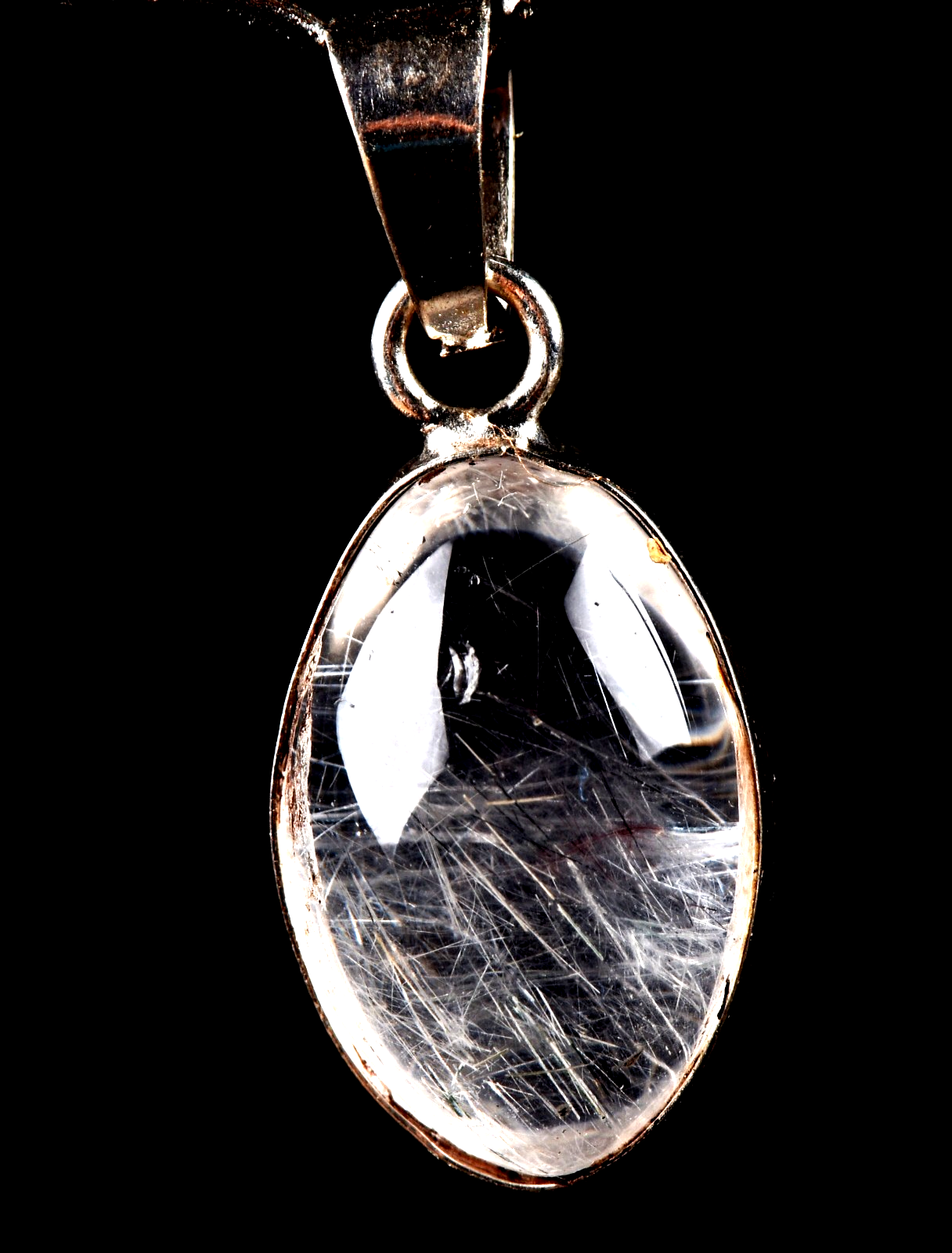 satyaloka   quartz  scrying  tiny rutile lingam meditation fairies  # 7843