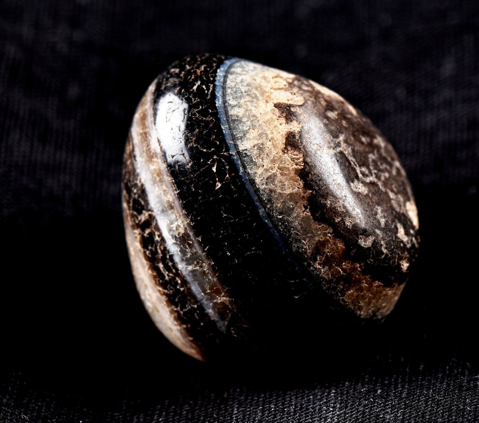 old mystic Sulemani soloman stone  for luck wealth protection shaman  #7341