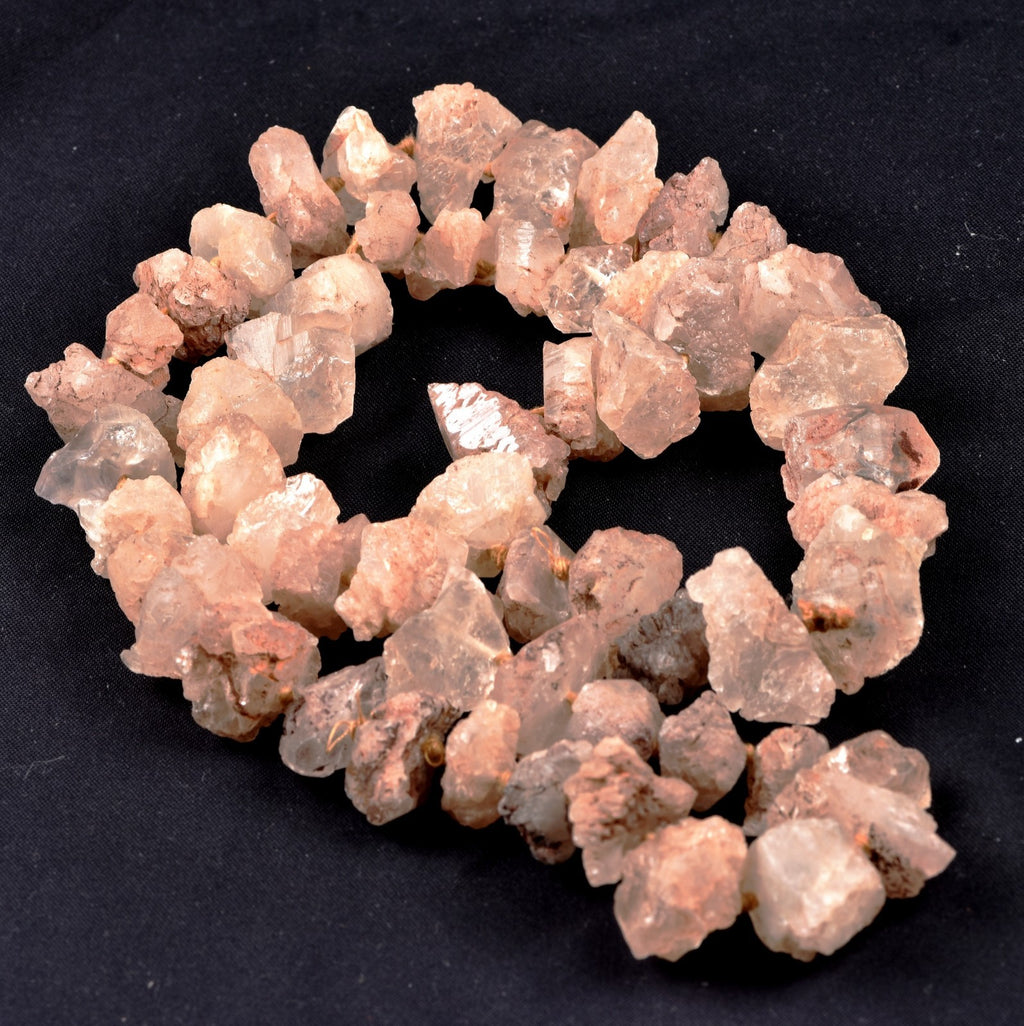 Nirvana quartz Himalayan  growth interference  pink   ice quartz necklace #8147