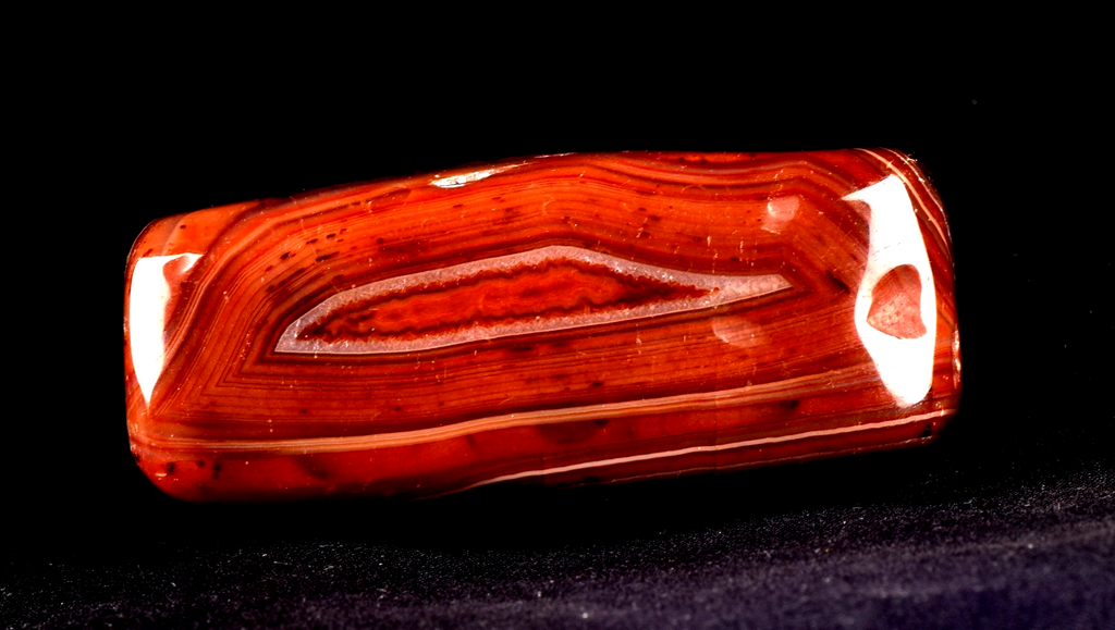 Mystic old  carnelian evil eye sulemani  dzi/bhaisajyaguru/ shaman bead  #8035