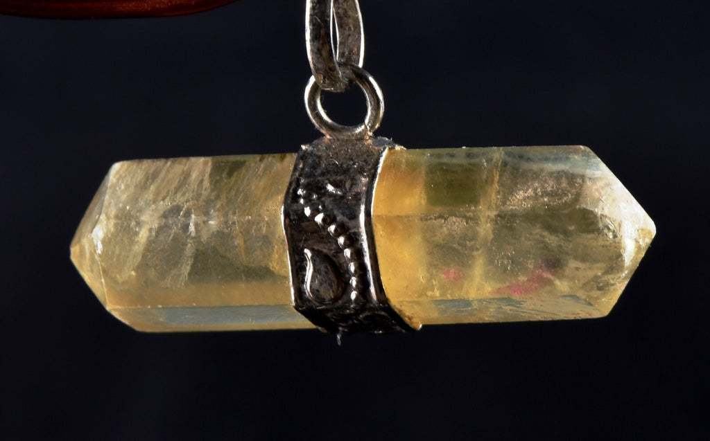 Calcite  Natural  creativity and imagination  double terminated pendant  # 7310