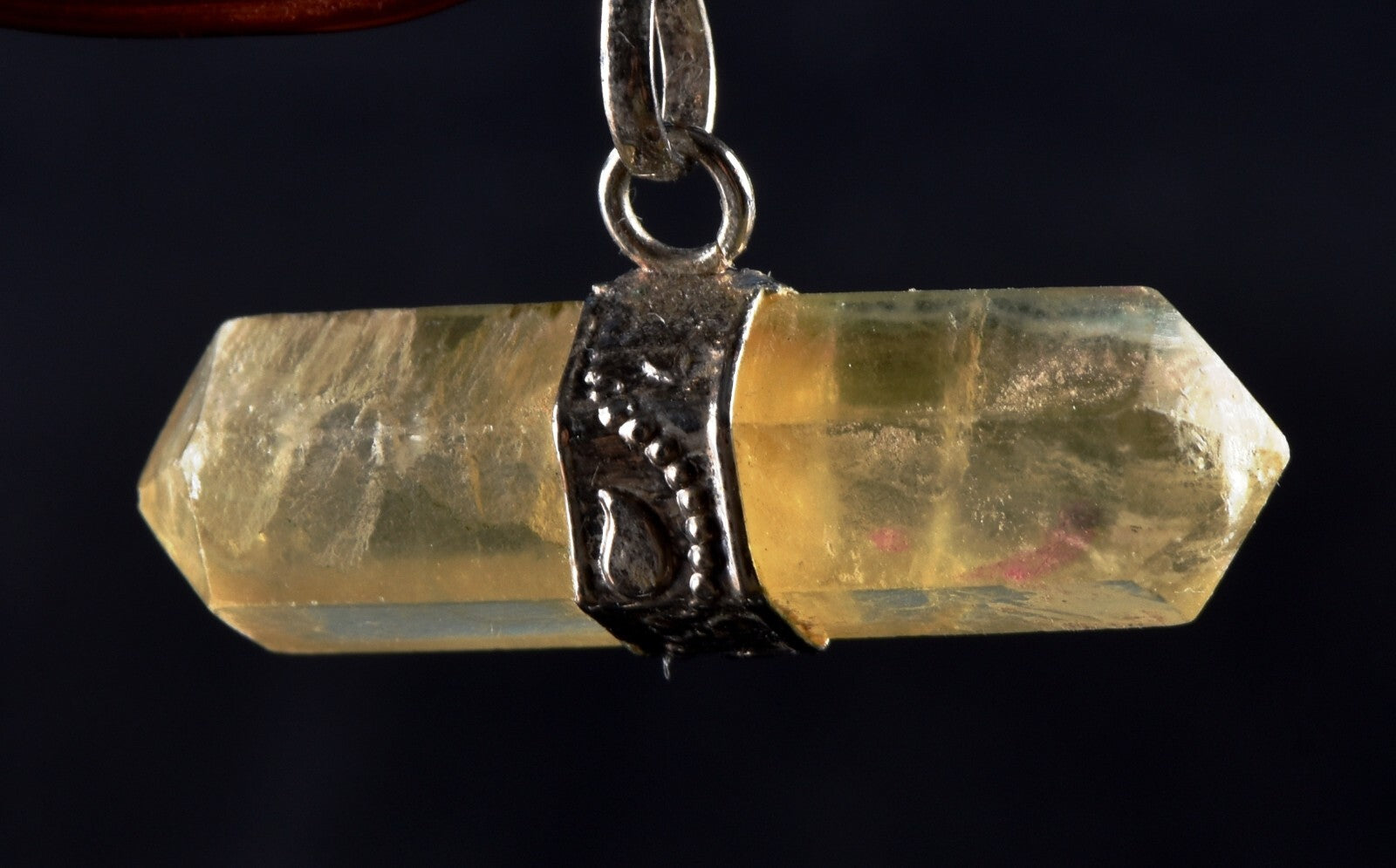 Calcite  Natural  creativity and imagination  double terminated pendant  # 7310