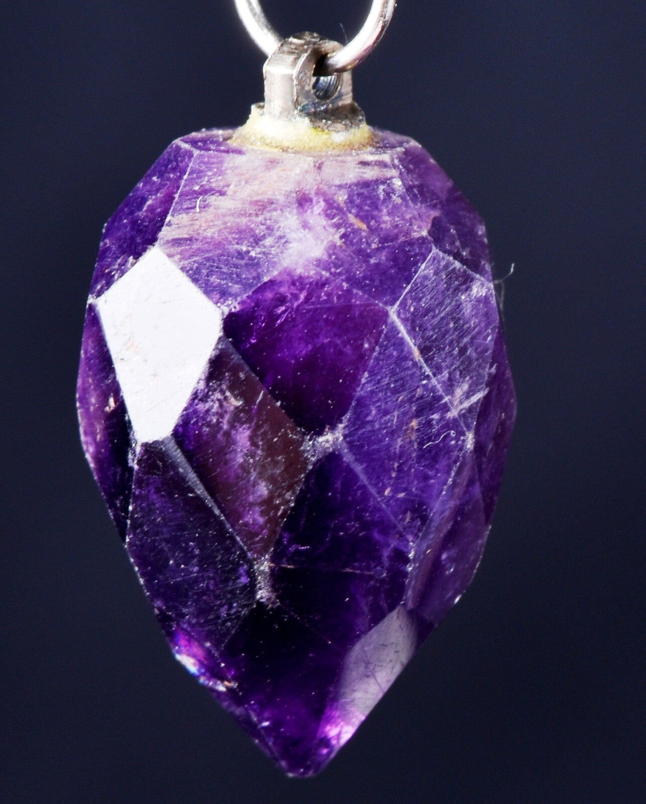 Amethyst  pendant supporting a healthy sleep cycle reflects negativity  # 7004