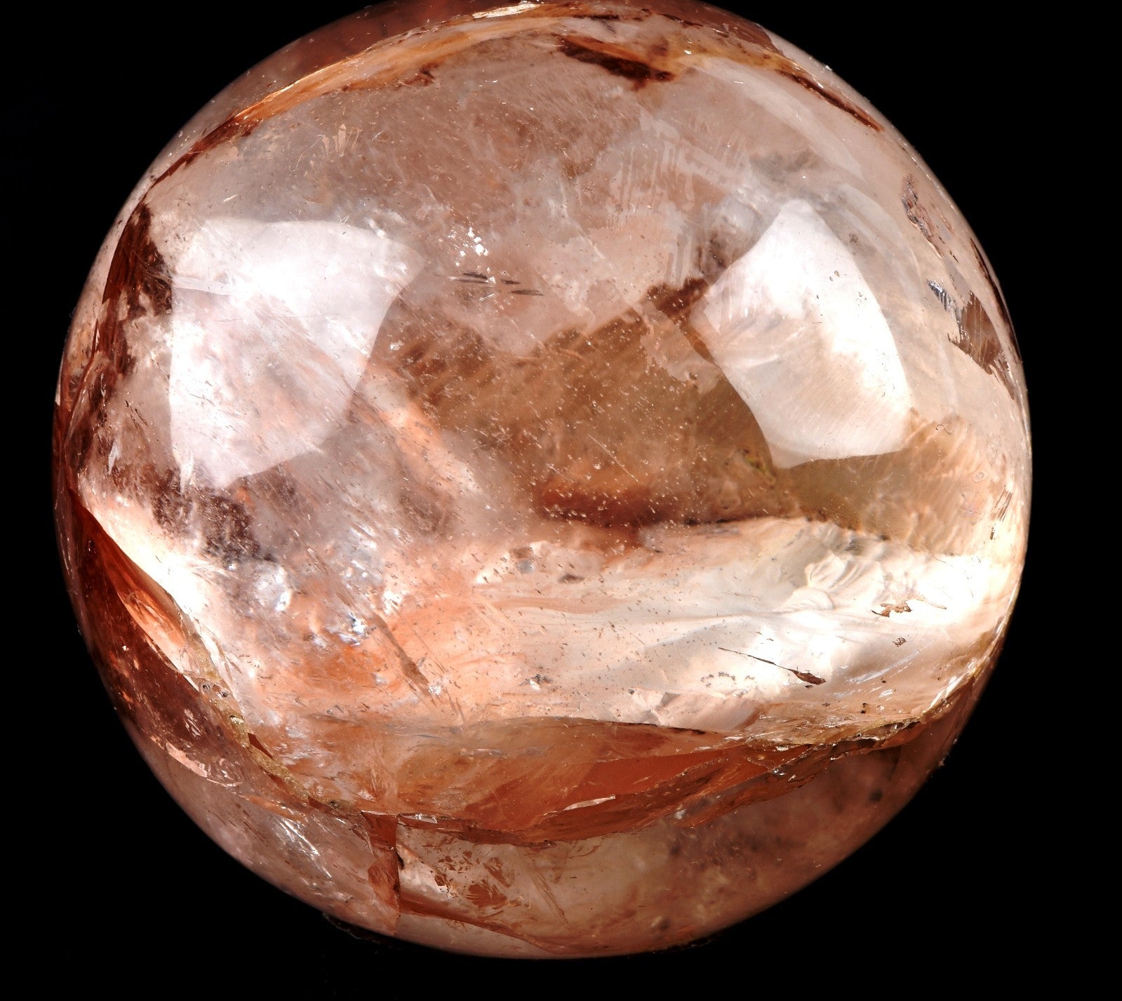 Himalayan Red Azeztullite  agnitite crystal sphere infusion of divine fire #7872