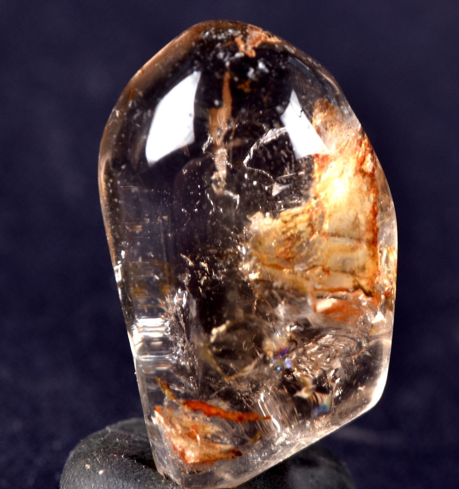 smoky quartz  shaman golden healer of Power grounding remove negativity #7679