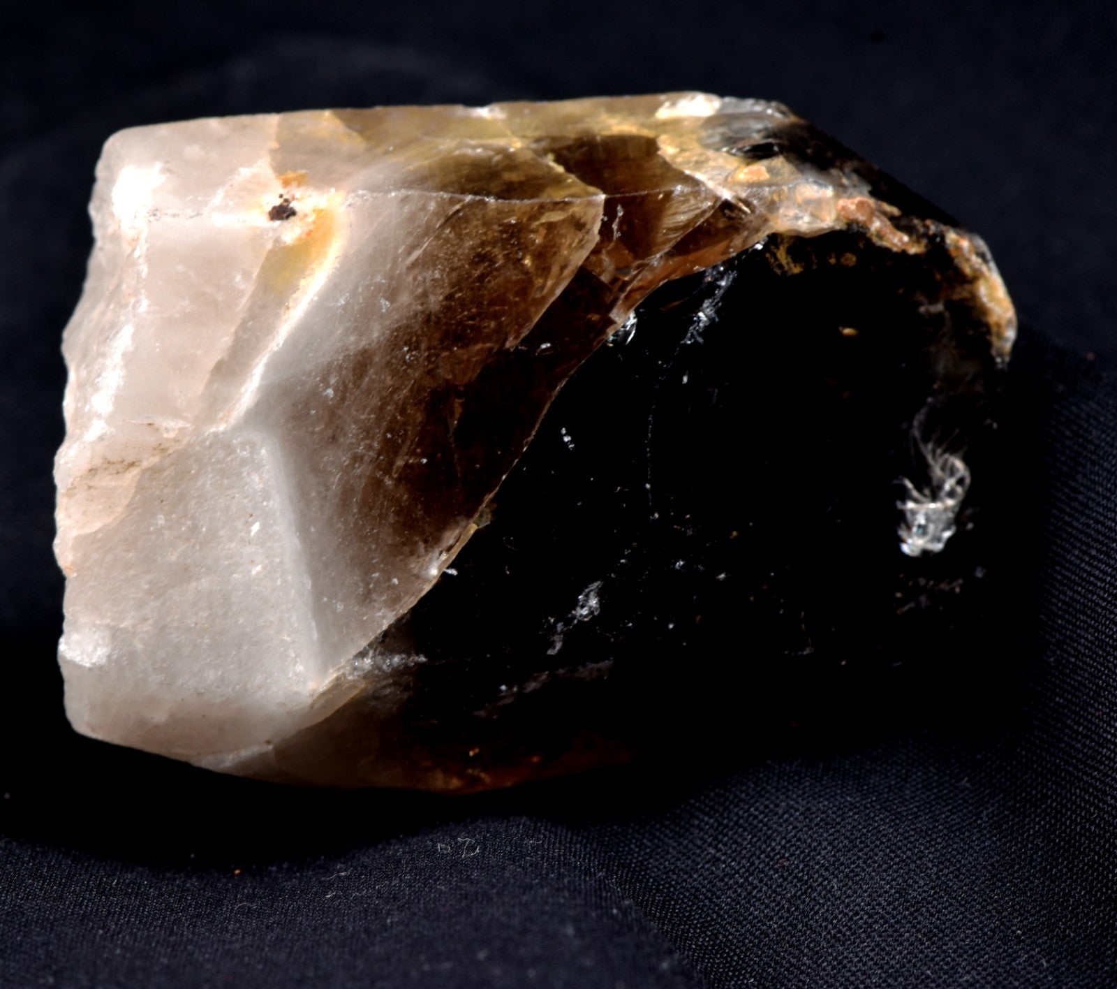 Morion Black LEMURIAN Raw Self Healed warrior Natural Smoky Master Crystal 8167