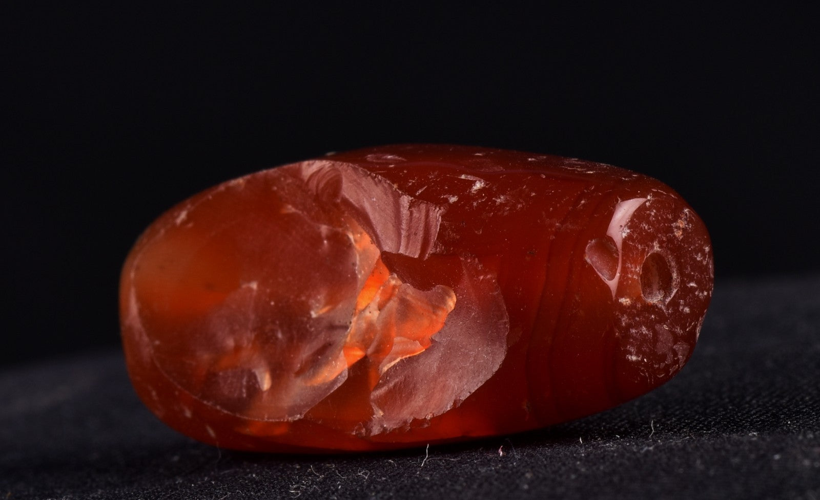old mystic Carnelian pema raka  bead ''sanctified scar'', medicine man # 8097