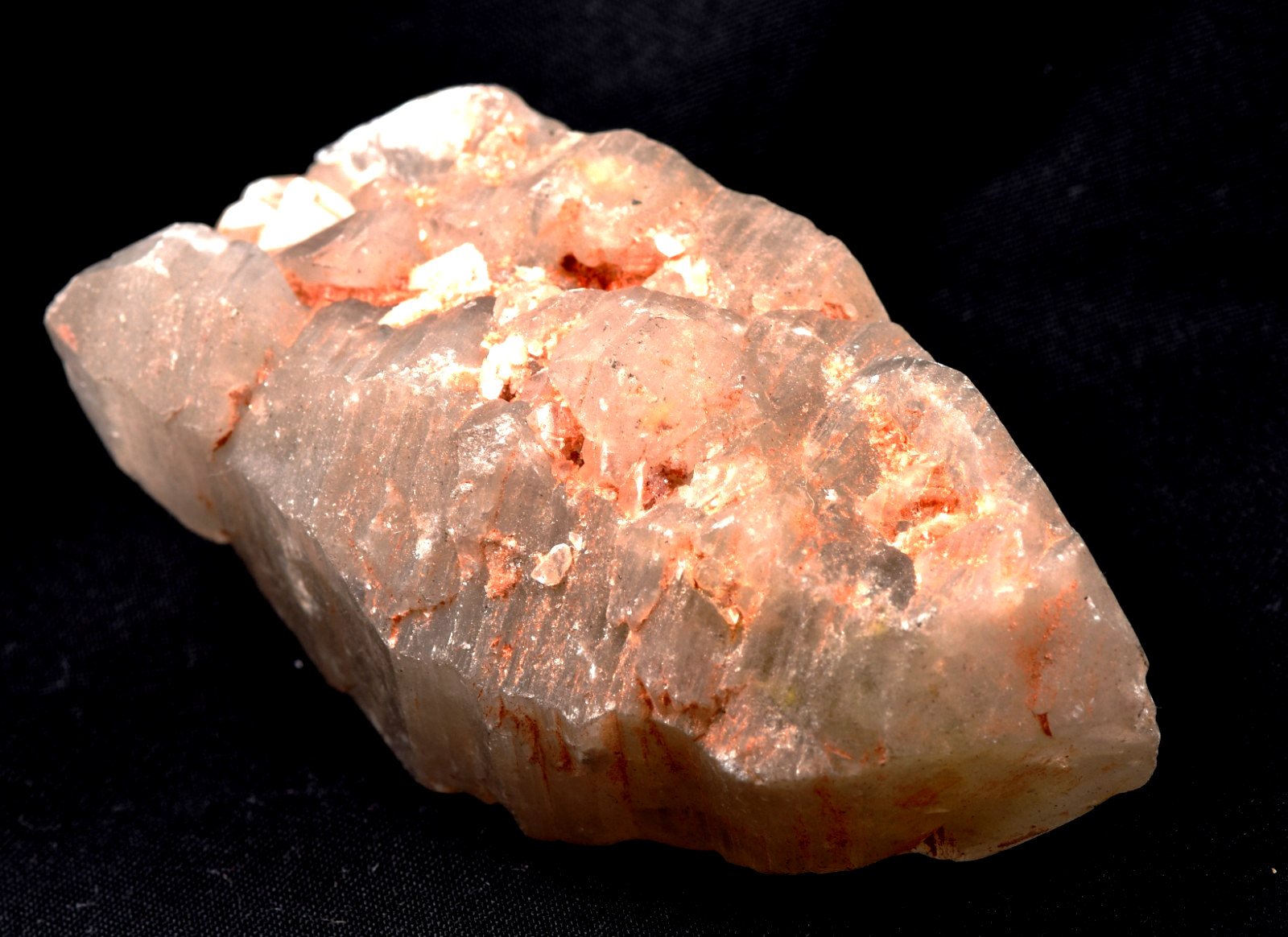 Himalayan golden  Scalar ice quartz crystal nirvana gwindel,  rainbows  #7824