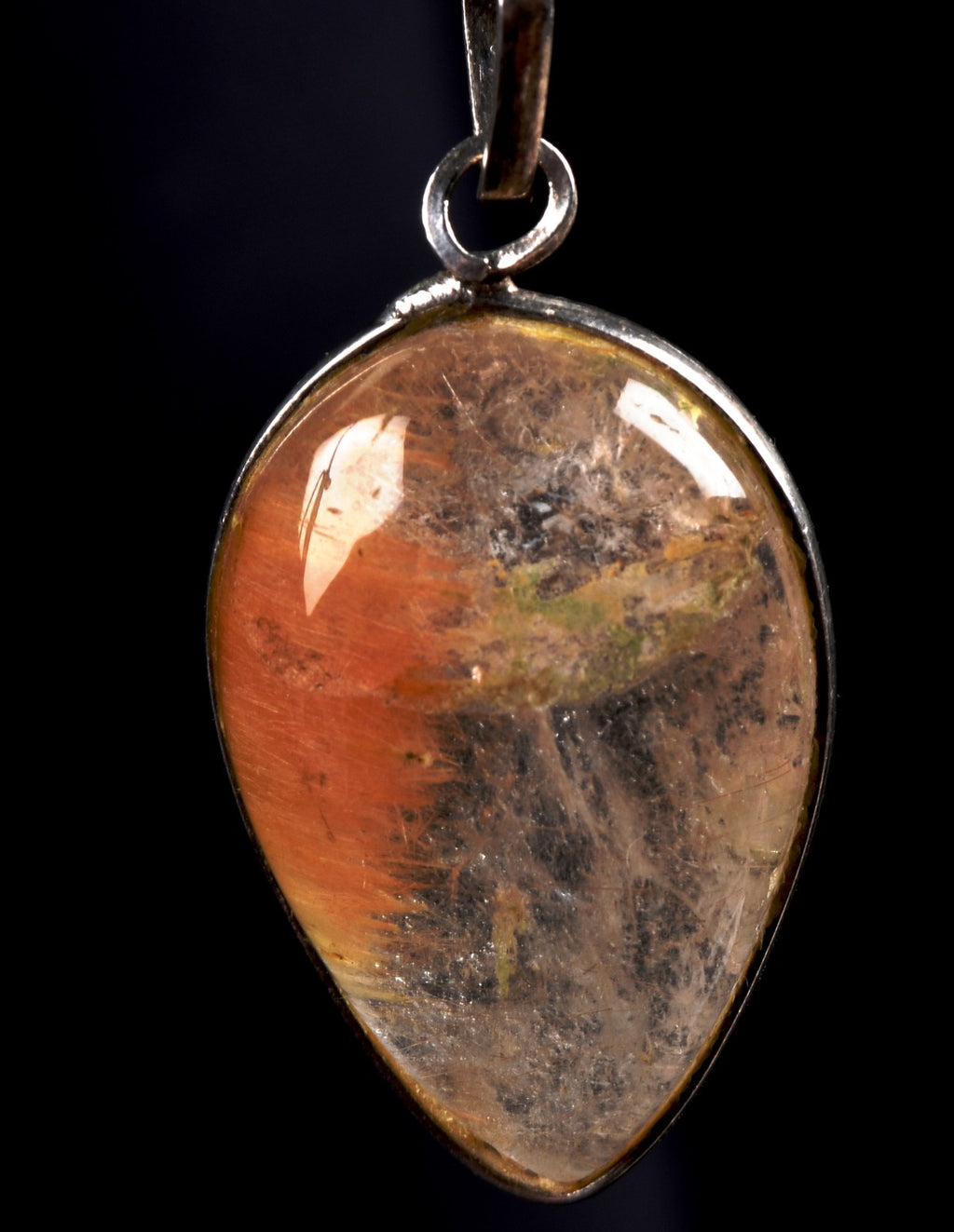 Golden  rutile  mystic pendant  cleans aura,scrying,removes negative energy#8212