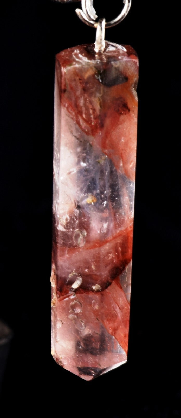 Himalayan Red Azeztullite  agnitite crystal pendant spiritual spark    #7179