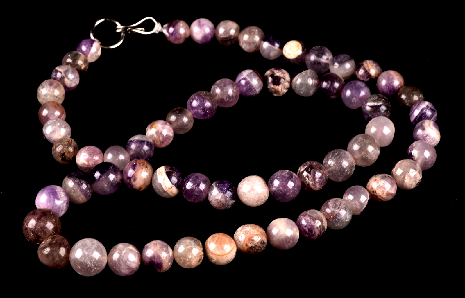Amethyst  necklace supporting a healthy sleep cycle reflects negativity  # 7963