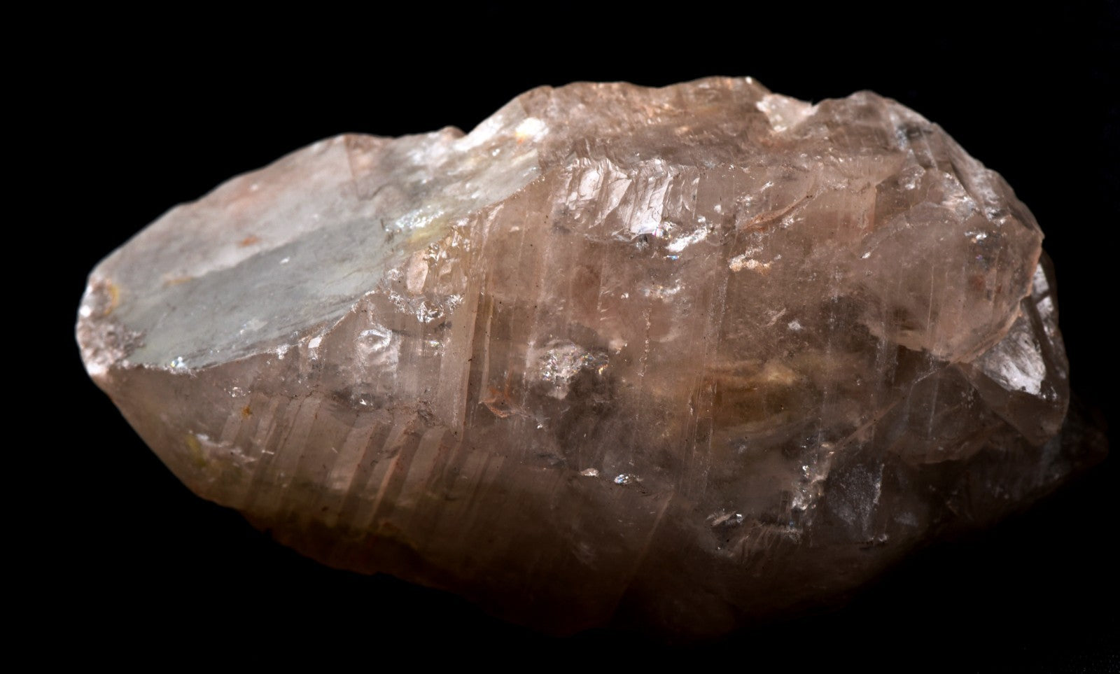 Himalayan golden  Scalar ice quartz crystal nirvana gwindel,  rainbows  #7824