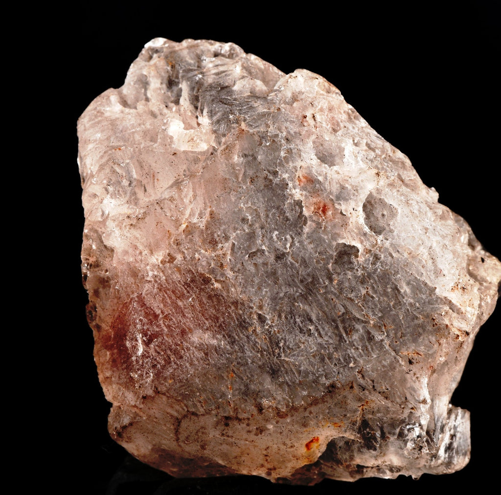white Nirvana quartz with rare amethyst hue  Himalayan glacier  ice quartz 8242