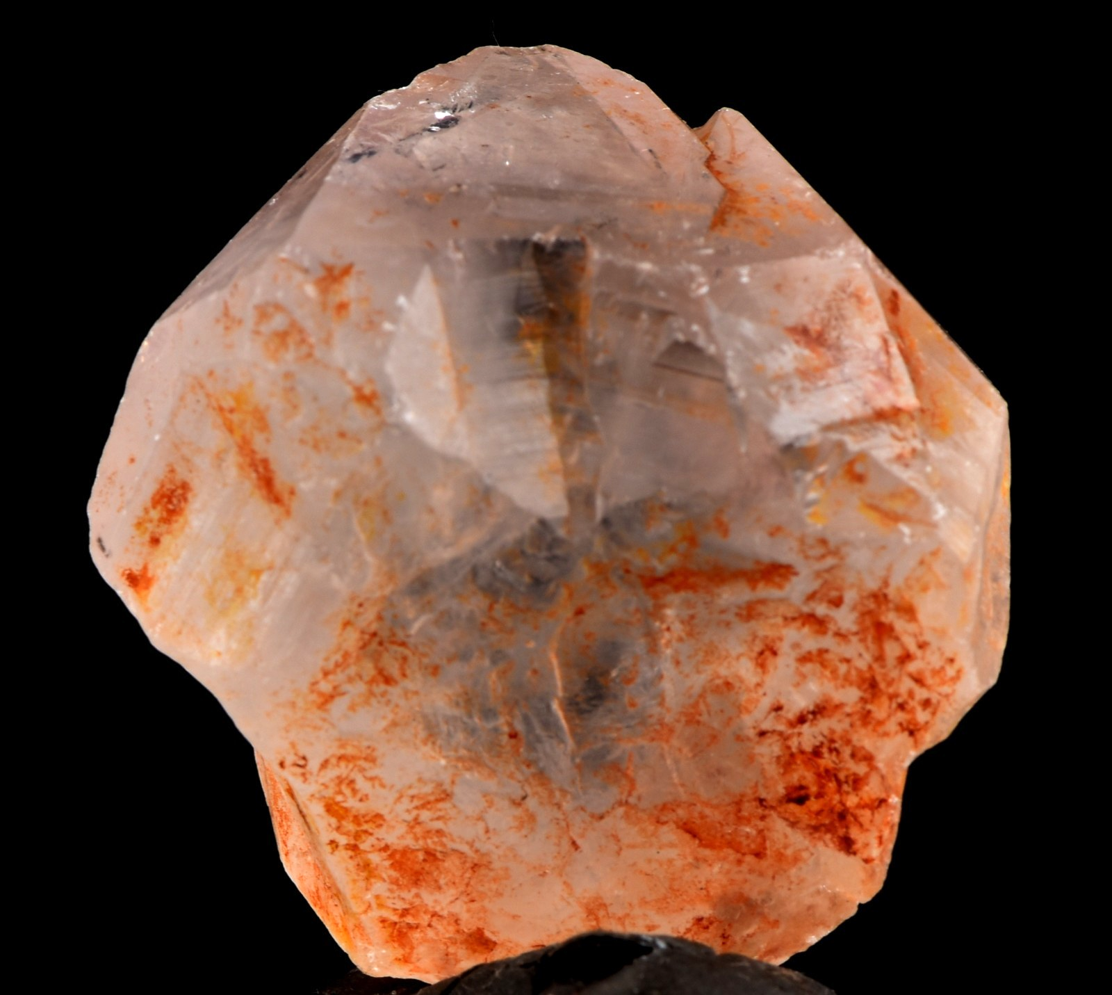 pink satyaloka region   quartz with rare amethyst hue sat-chit ananda #7976