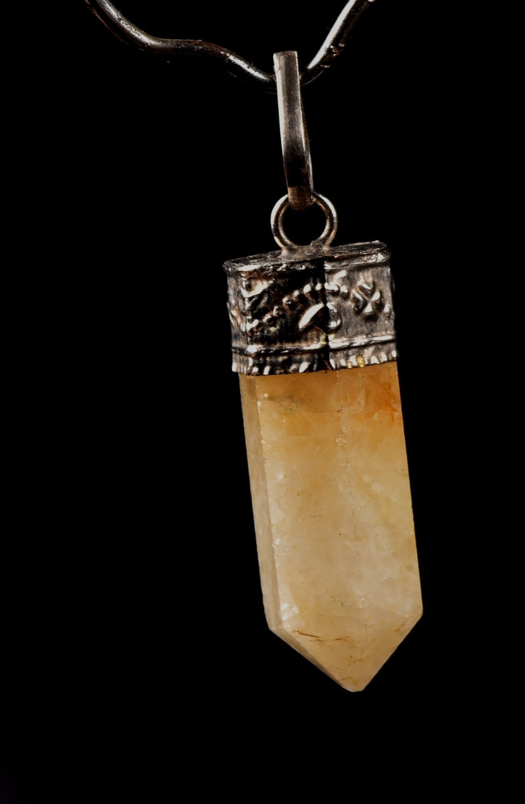 Himalayan golden healer crystal pendant   # 7851