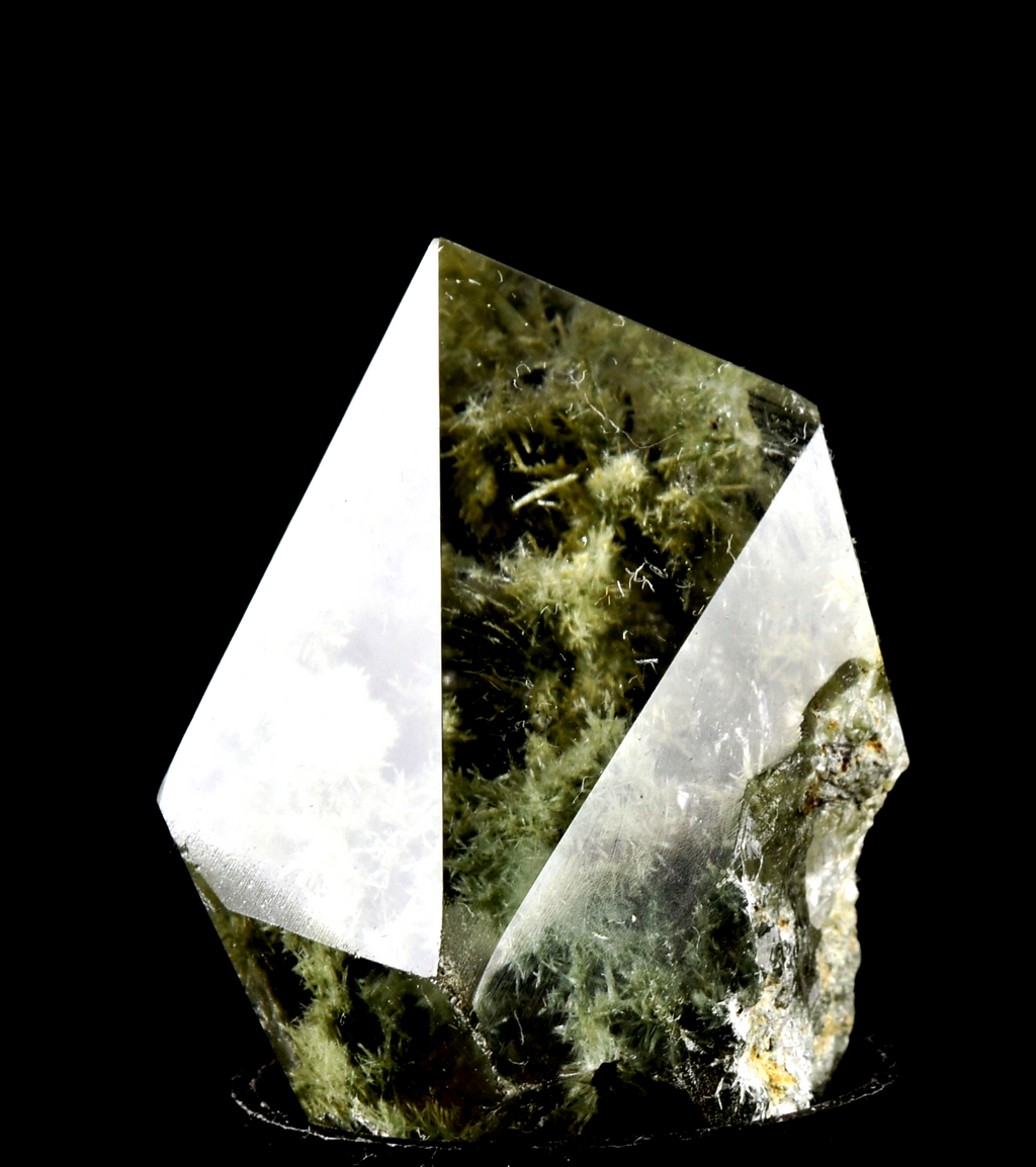 Himalayan cool green world crystal lodolite garden scrying meditation #7873