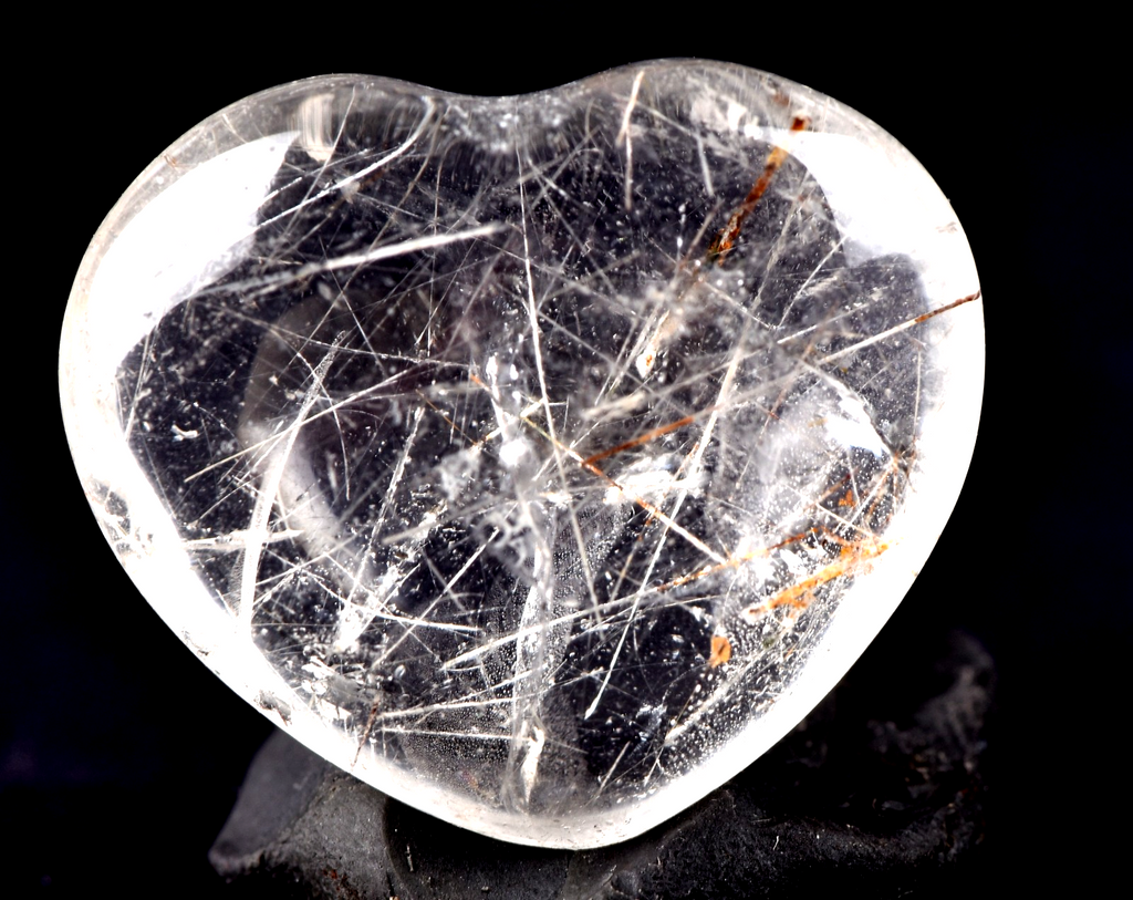 Satyaloka    quartz  rutile heart synergy 12 high frequency quartz   #7688