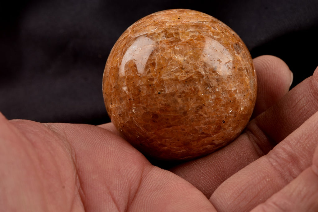 Himalayan golden healer quartz sphere 6.5 cm  infusion of divine fire #8063