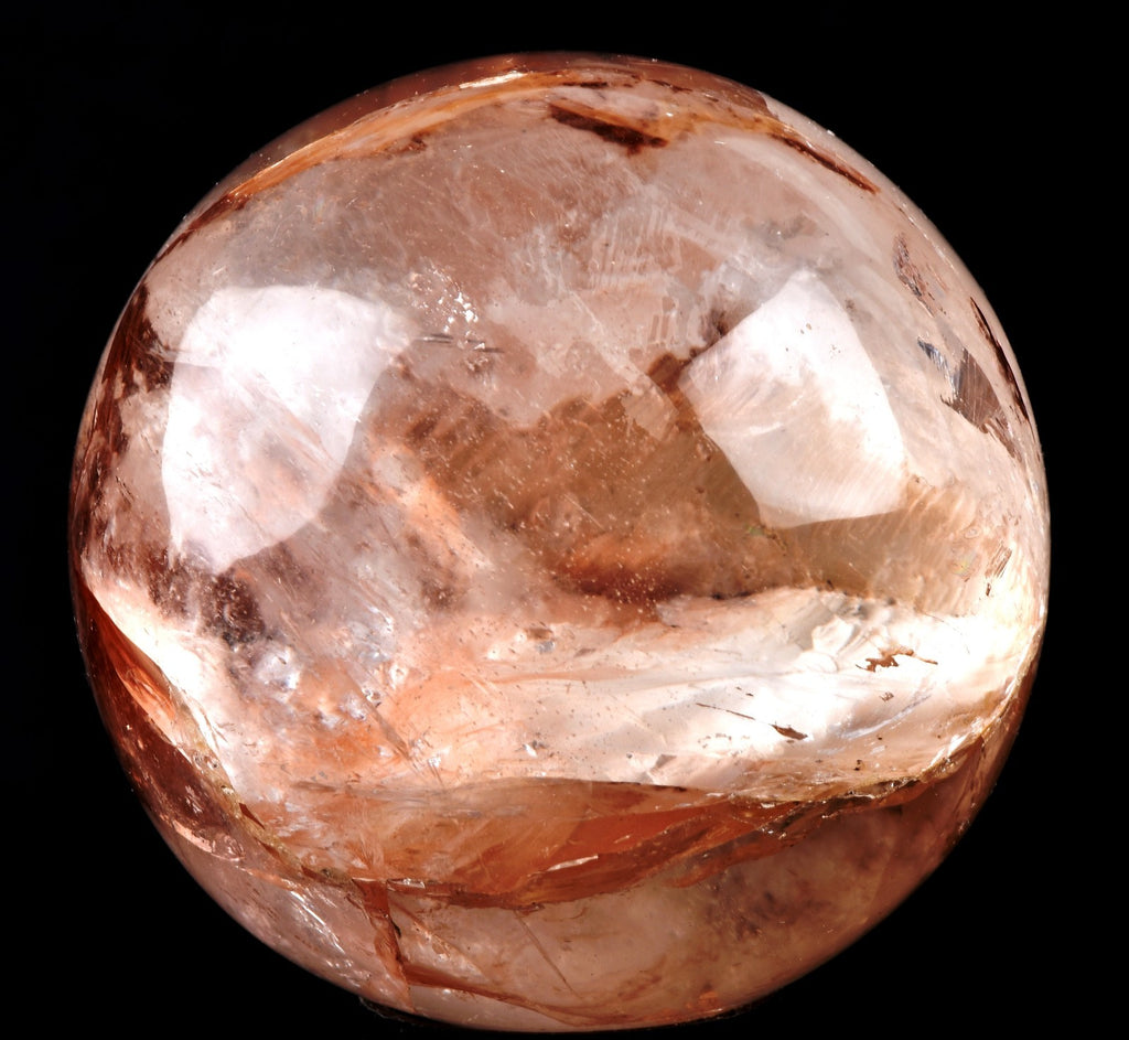 Himalayan Red Azeztullite  agnitite crystal sphere infusion of divine fire #7872
