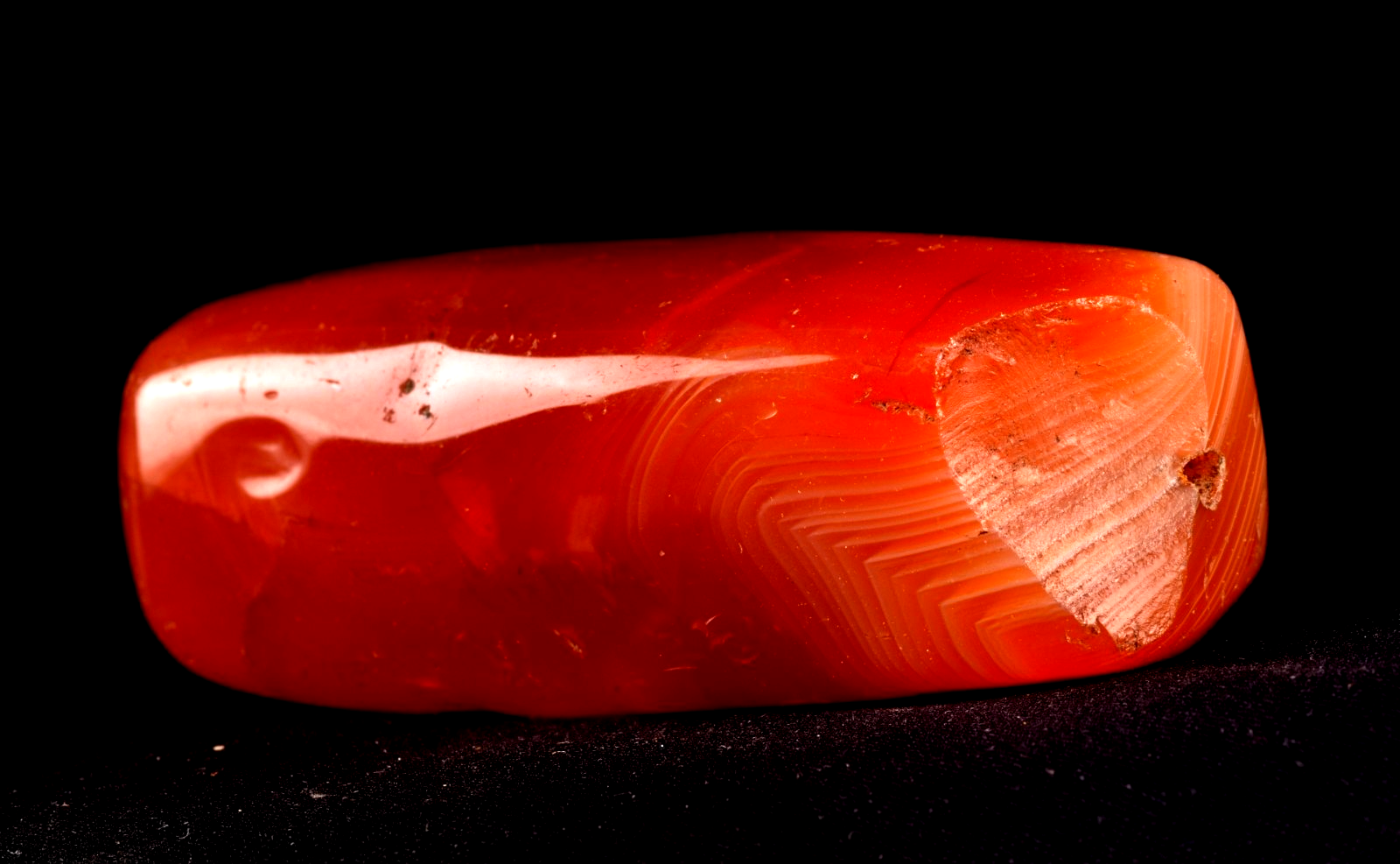 old  pema raka carnelian  sulemani  dzi/bhaisajyaguru/ senctified bead  #8054