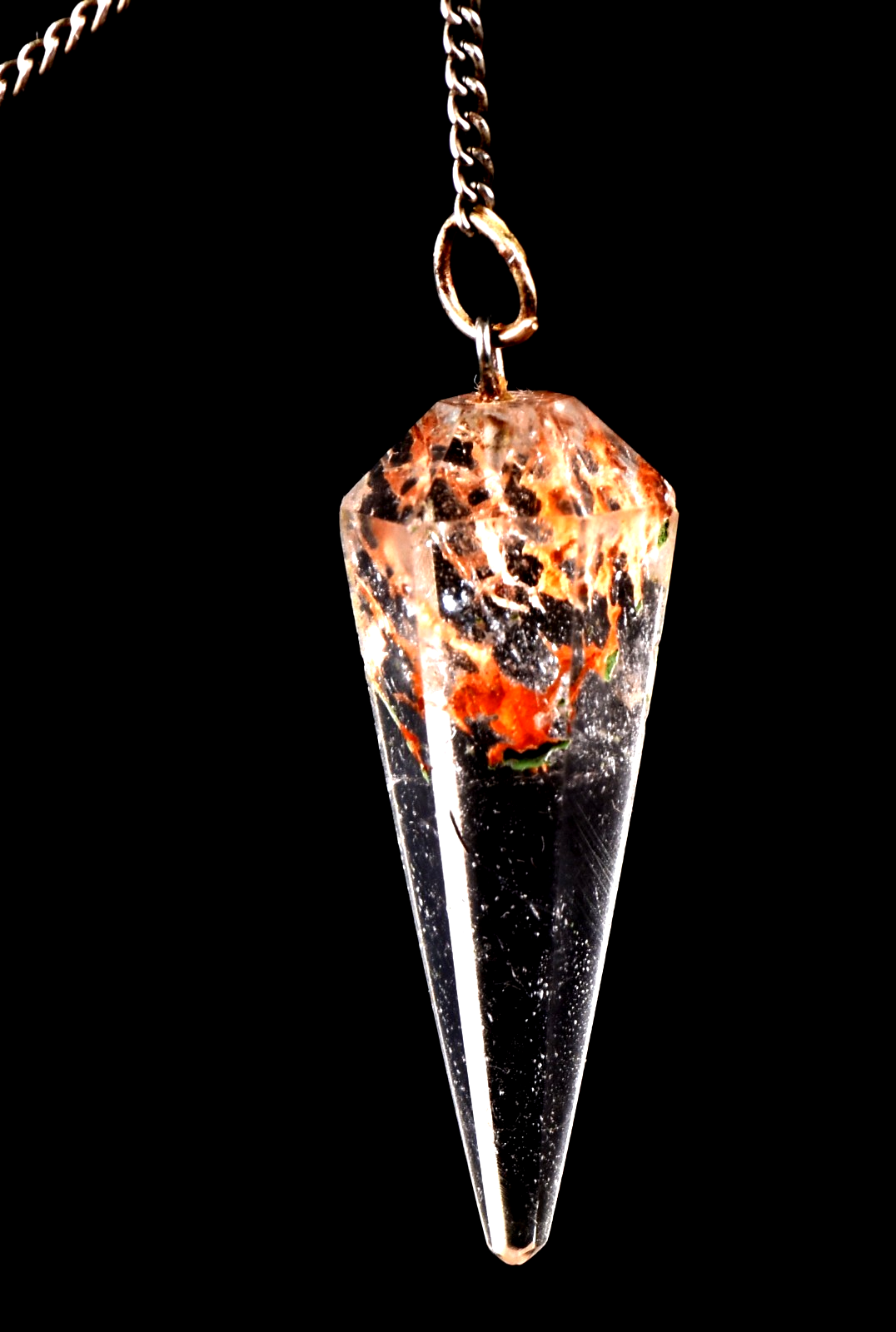 Satyaloka satyamani region  quartz   pendulum  synergy 12 crystal #7830