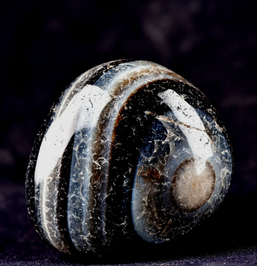 old mystic Sulemani soloman stone  for luck wealth protection shaman  #7703
